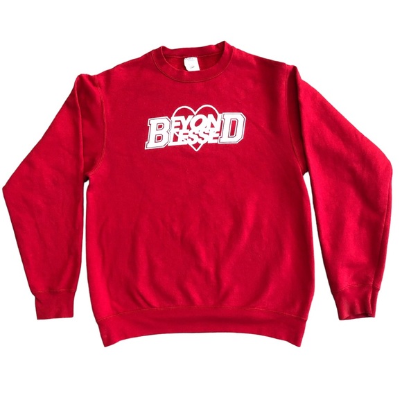 Port and Company Sweaters - Sweatshirt Women’s “Beyond Blessed” Red Size M